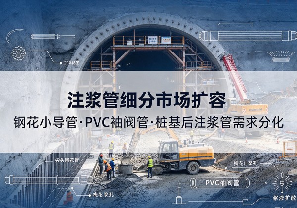 福海注浆管细分市场扩容，隧道钢花小导管、PVC 袖阀管、桩基后注浆管需求分化